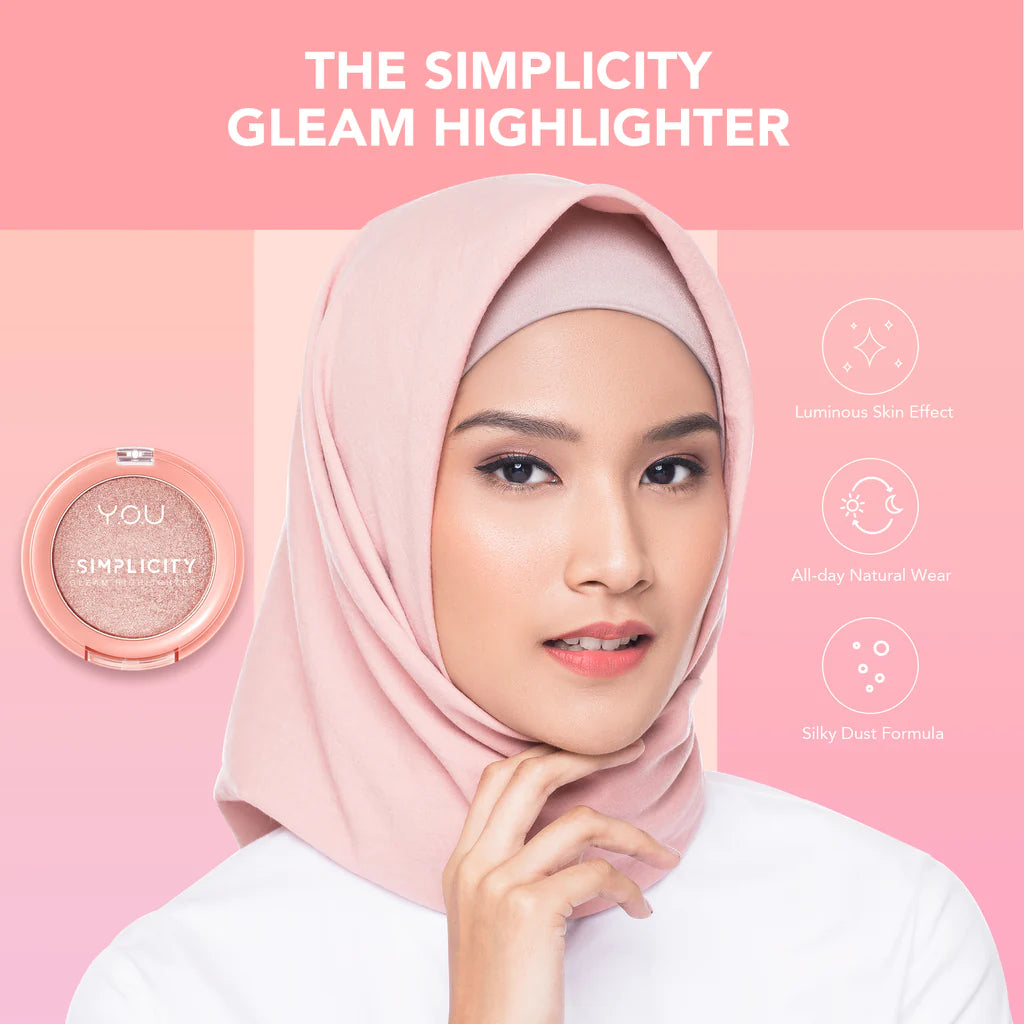 Y.O.U The Simplicity Gleam Highlighter - Frosty Pink