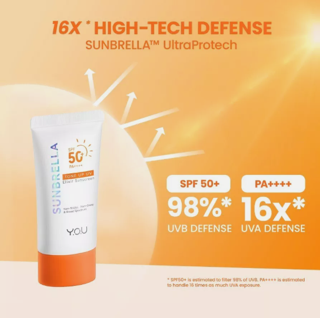 Y.O.U Sunbrella Tone Up UV Elixir Sunscreen SPF50+PA++++ 30ML