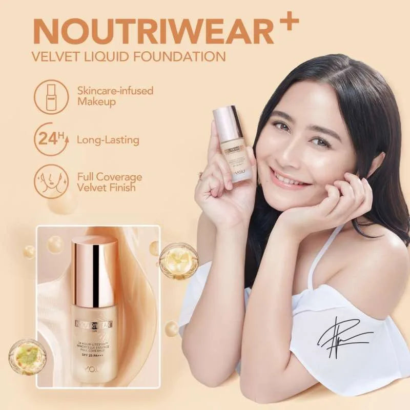 Y.O.U NoutriWear+ Velvet Liquid Foundation - N508 Medium Beige