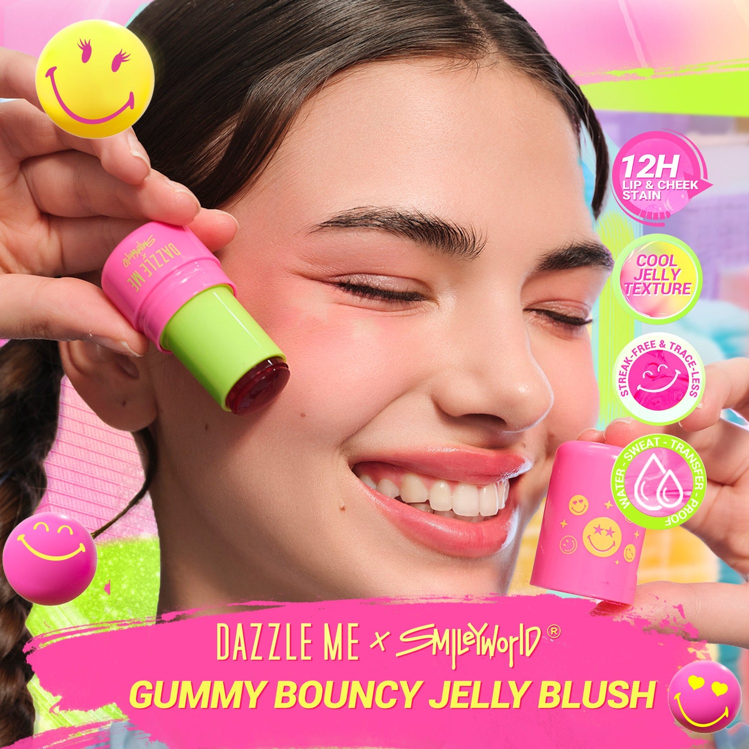DAZZLE ME x Smiley World Gummy Bouncy Jelly Blush