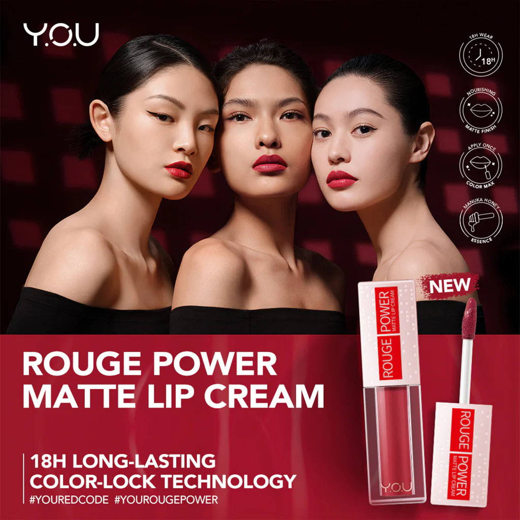 Y.O.U Rouge Power Matte Lip Cream R476 Passion