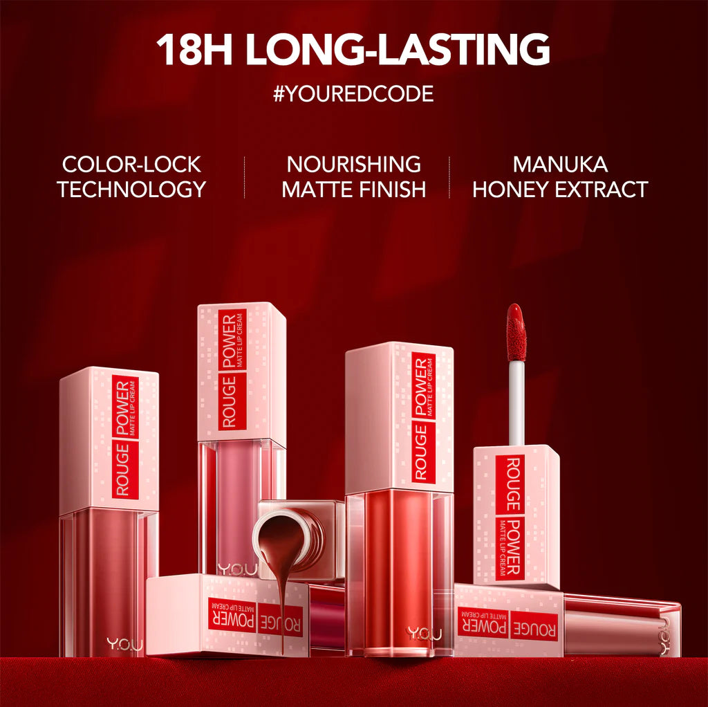 Y.O.U Rouge Power Matte Lip Cream R565 Alert