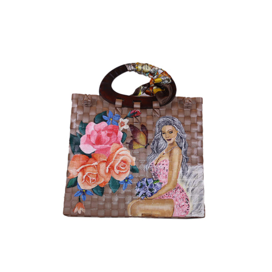 TOTE ALLY SUSTAINABLE LADY WITH ROSES BAG