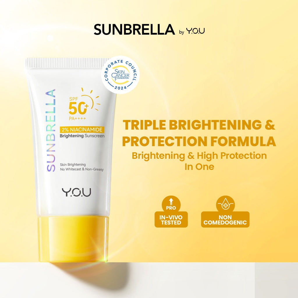 Y.O.U Sunbrella 2% Niacinamide Brightening Sunscreen SPF50+ PA++++ - 30ML