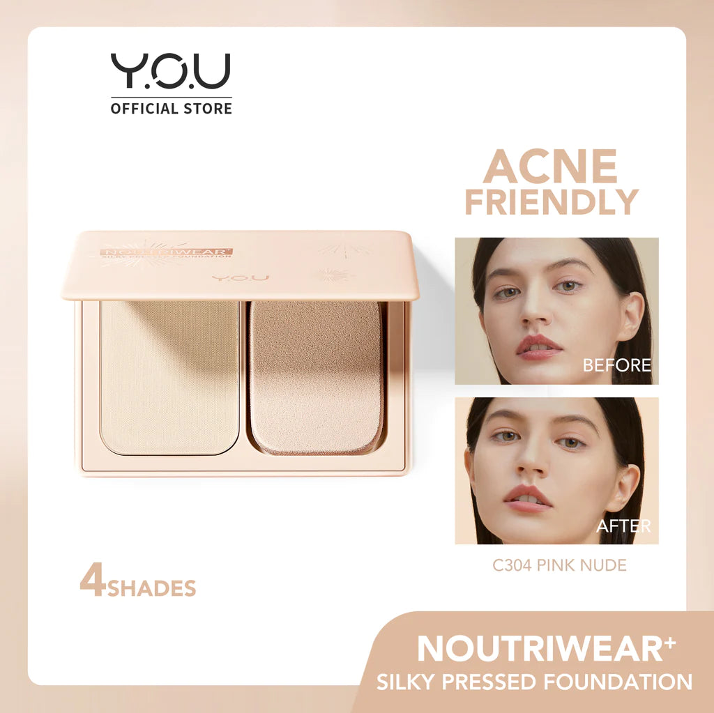 Y.O.U NoutriWear+ Silky Pressed Foundation W805 Yellow Beige