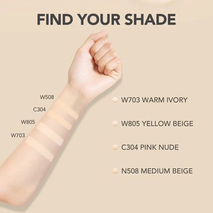 Y.O.U NoutriWear+ Silky Pressed Foundation N508 Medium Beige