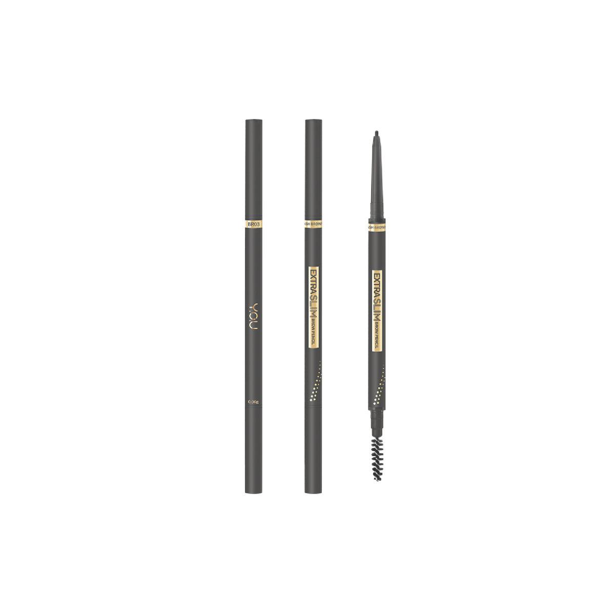 Y.O.U Extra Slim Brow Pencil  - BR-03 Ash Brown 0.06g