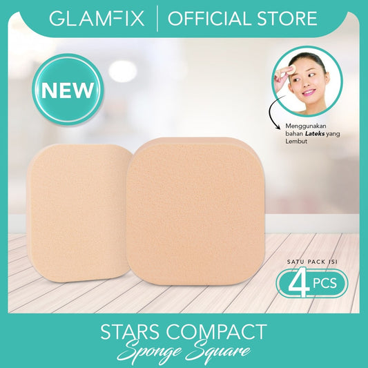 GLAMFIX  Stars Compact Sponge SQUARE 4pcs