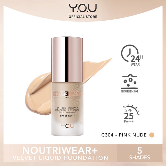 Y.O.U NoutriWear+ Velvet Liquid Foundation - C304 Pink Nude