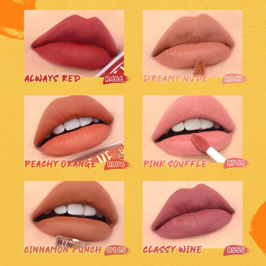 DAZZLE ME Velvet Matte Lip Cream - R876 Peachy Orange