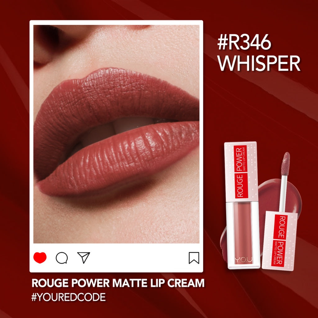 Y.O.U Rouge Power Matte Lip Cream R346 Whisper