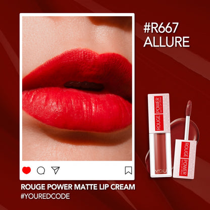 Y.O.U Rouge Power Matte Lip Cream R667 Allure