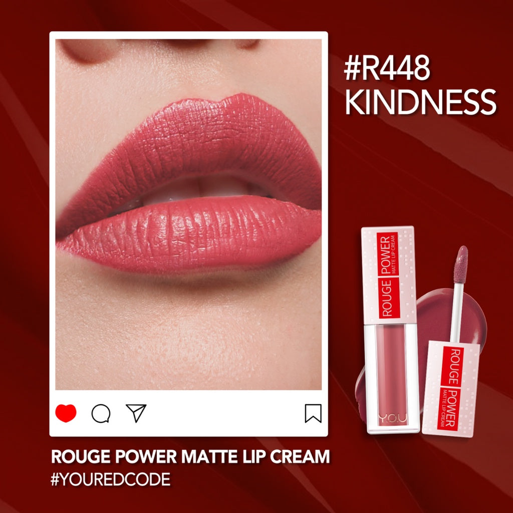 Y.O.U Rouge Power Matte Lip Cream R448 Kindness